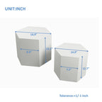 White / Black Nesting Side Table Set of 2, MDF Veneer, No Assembly