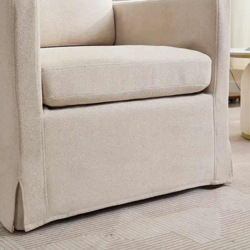 Gray Chenille Swivel Accent Chair, Single Seat, 360° Rotating