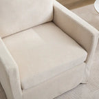 Gray Chenille Swivel Accent Chair, Single Seat, 360° Rotating