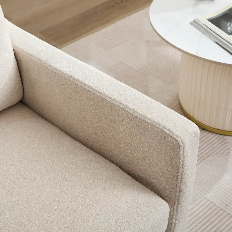 Gray Chenille Swivel Accent Chair, Single Seat, 360° Rotating