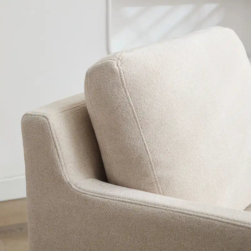 Gray Chenille Swivel Accent Chair, Single Seat, 360° Rotating