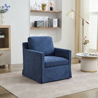 Gray Chenille Swivel Accent Chair, Single Seat, 360° Rotating