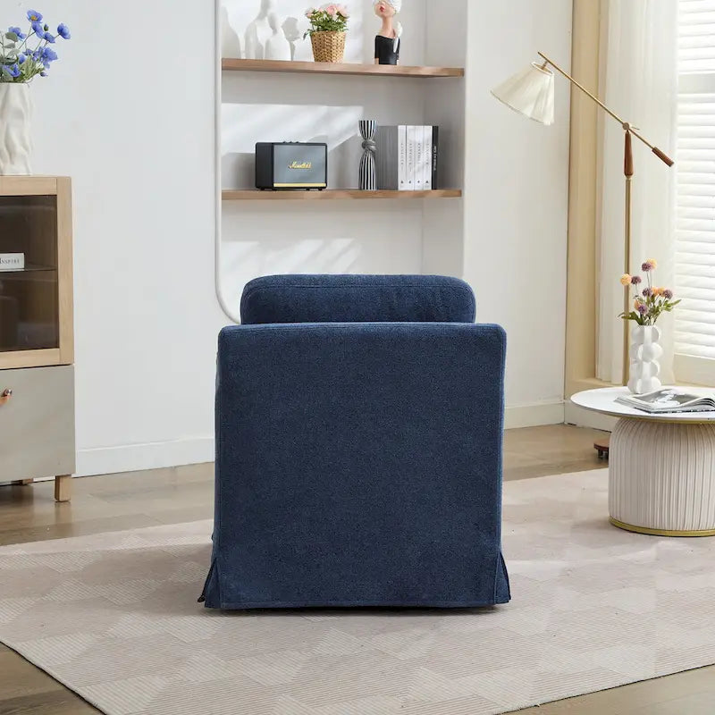 Gray Chenille Swivel Accent Chair, Single Seat, 360° Rotating