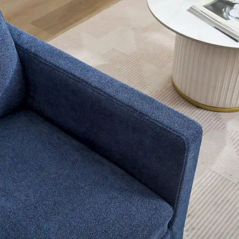 Gray Chenille Swivel Accent Chair, Single Seat, 360° Rotating