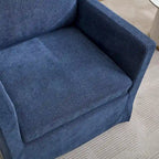 Gray Chenille Swivel Accent Chair, Single Seat, 360° Rotating