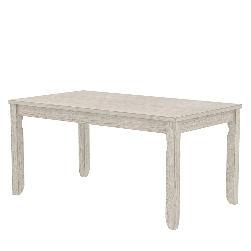 Grey Solid Wood Dining Table with Square Legs, Seats 4–6