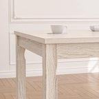 Grey Solid Wood Dining Table with Square Legs, Seats 4–6