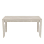 Grey Solid Wood Dining Table with Square Legs, Seats 4–6
