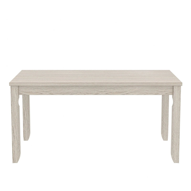 Grey Solid Wood Dining Table with Square Legs, Seats 4–6