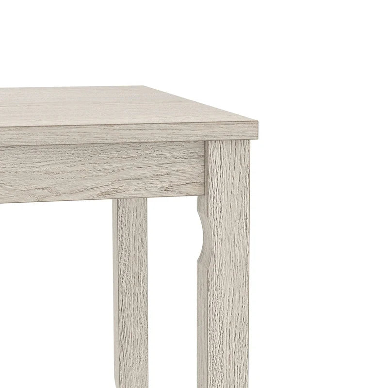 Grey Solid Wood Dining Table with Square Legs, Seats 4–6