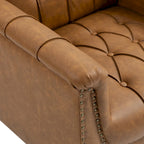 Modern Tufted Accent Armchair with Nailhead Trim Set of 2