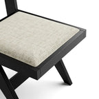 Furniture of America Evrena Modern Black Padded Fabric Dining Chairs (Set of 2)