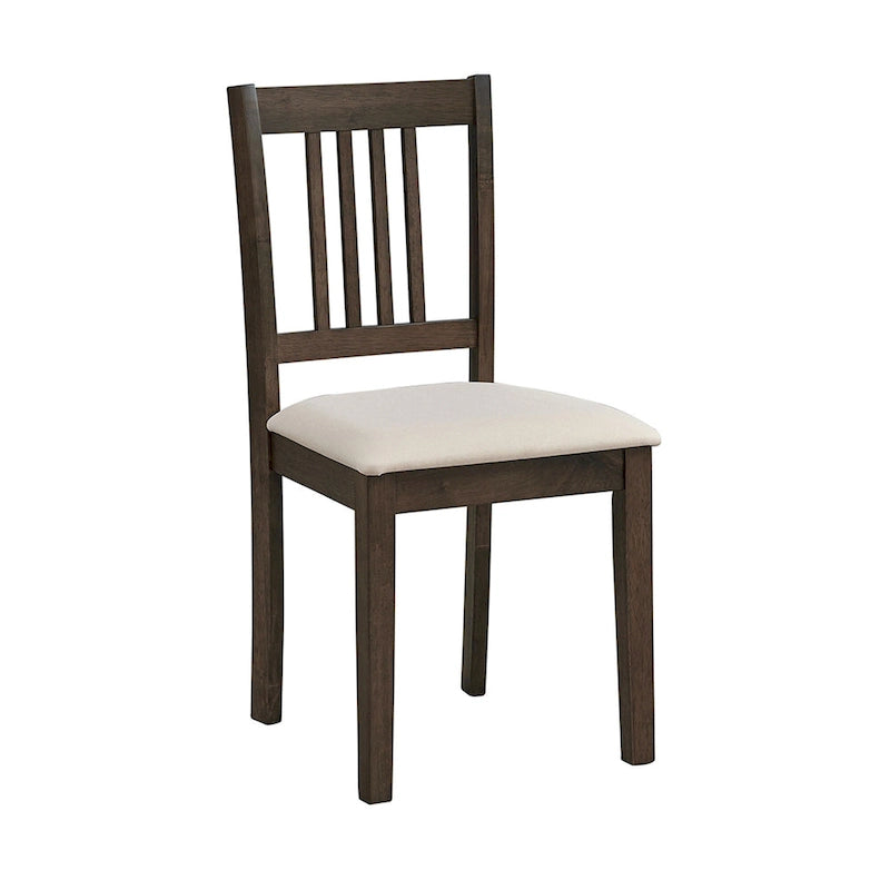 5-Piece Square Dining Set, Slat Back Chairs, Seats 4