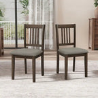 5-Piece Square Dining Set, Slat Back Chairs, Seats 4
