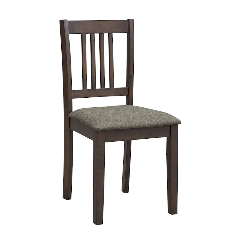 5-Piece Square Dining Set, Slat Back Chairs, Seats 4