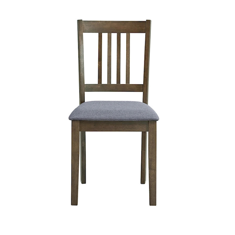 5-Piece Square Dining Set, Slat Back Chairs, Seats 4