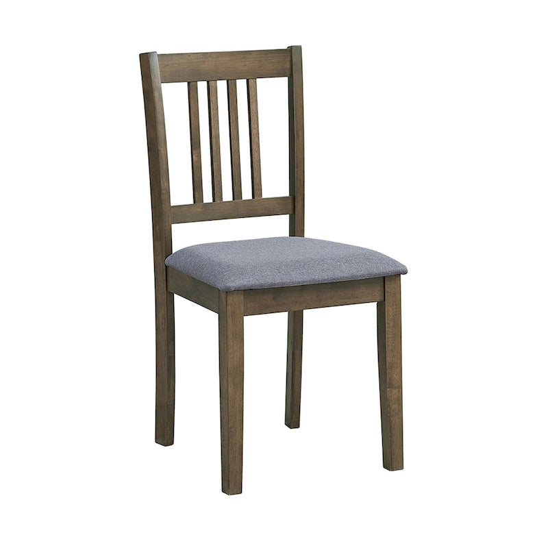 5-Piece Square Dining Set, Slat Back Chairs, Seats 4