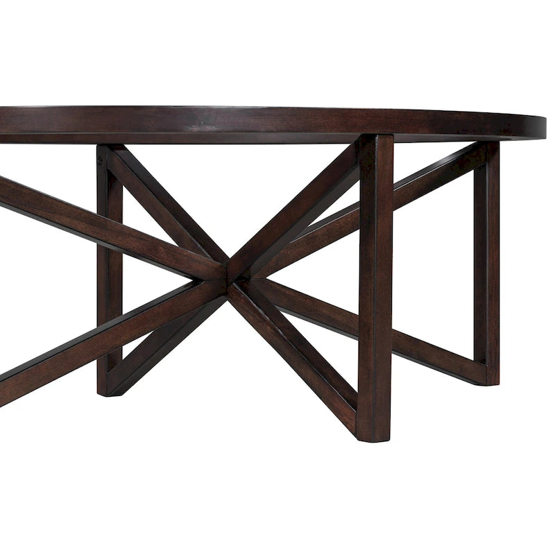 Clear Glass Top & Wood Base Table – Natural / End Table & Coffee Table