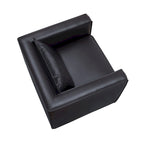 Distressed Grey / Brown Faux Leather Club Chair, Modern Style, Seats 1