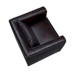 Distressed Grey / Brown Faux Leather Club Chair, Modern Style, Seats 1