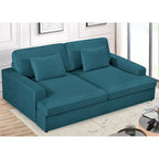 94.49W Velvet Square arms Oversized Sofa / twin-sized Sofa Bed