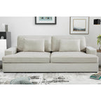 94.49W Velvet Square arms Oversized Sofa / twin-sized Sofa Bed