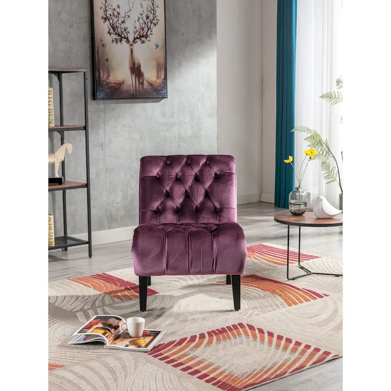 Velvet Barrel Accent Chair with Wood Legs – Single Seat, Multiple Colors