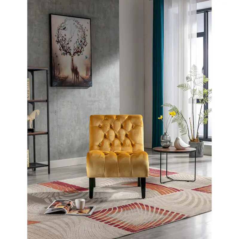 Velvet Barrel Accent Chair with Wood Legs – Single Seat, Multiple Colors