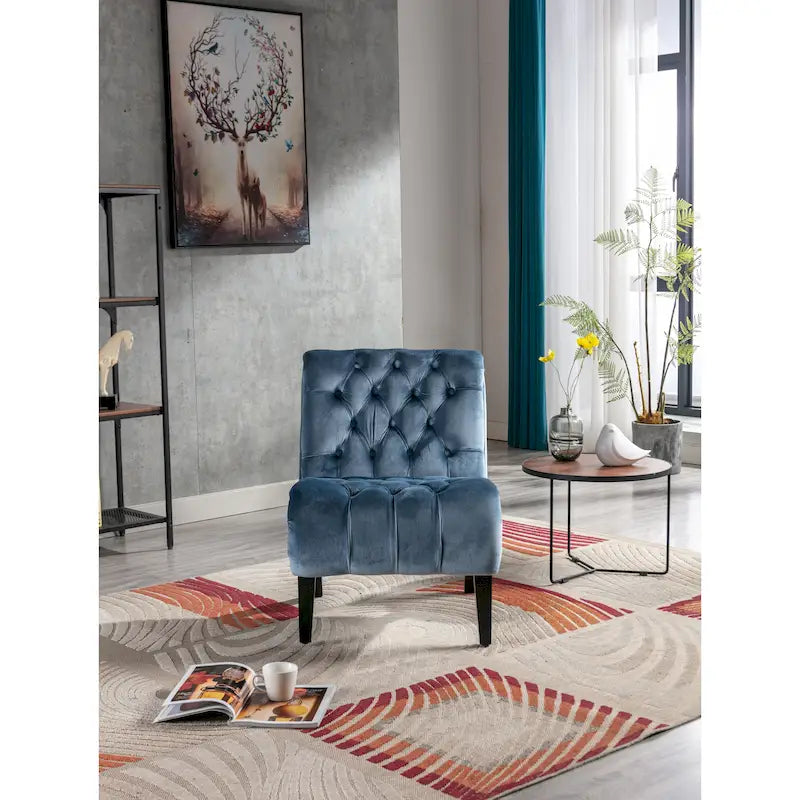 Velvet Barrel Accent Chair with Wood Legs – Single Seat, Multiple Colors