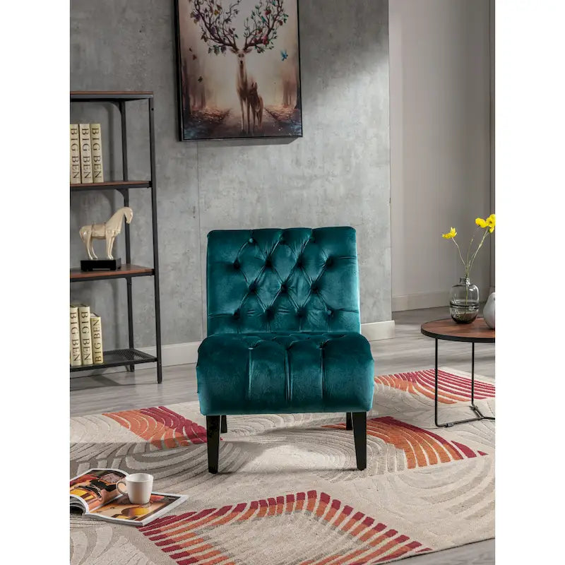 Velvet Barrel Accent Chair with Wood Legs – Single Seat, Multiple Colors