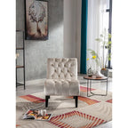 Velvet Barrel Accent Chair with Wood Legs – Single Seat, Multiple Colors