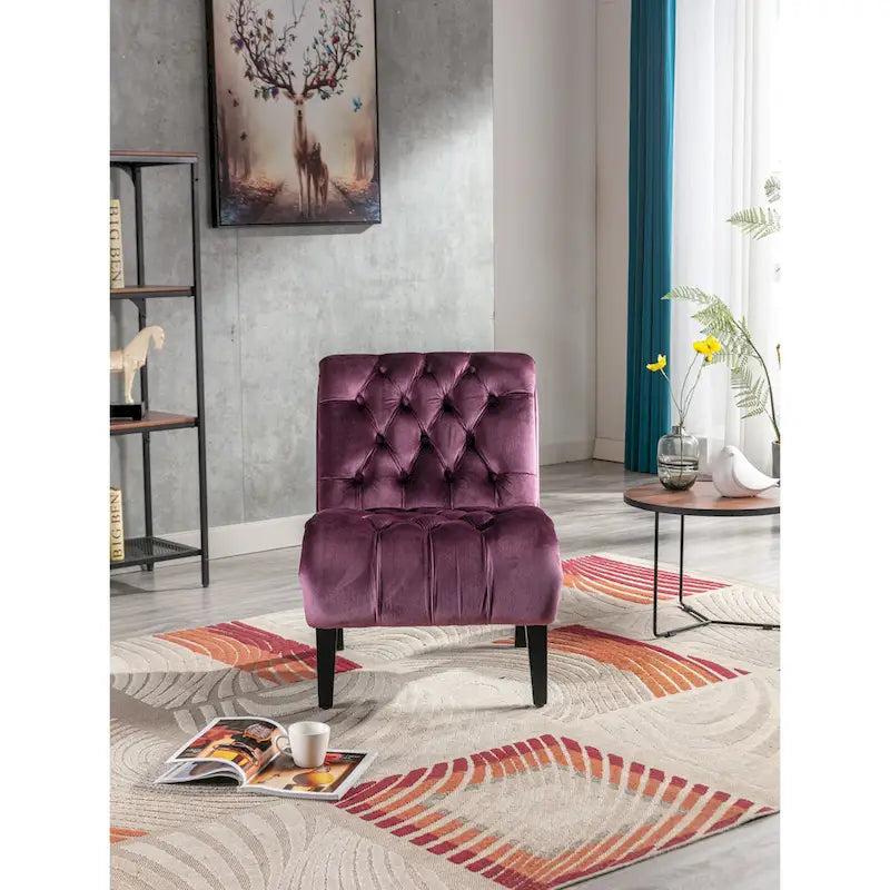 Velvet Barrel Accent Chair with Wood Legs – Single Seat, Multiple Colors