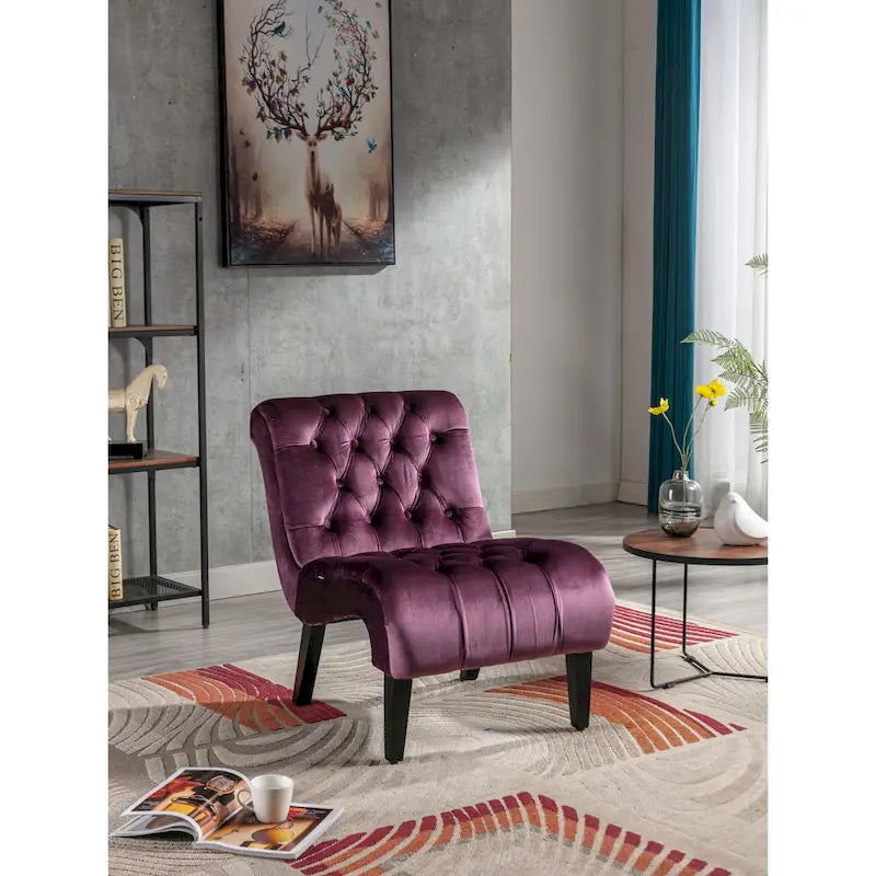 Velvet Barrel Accent Chair with Wood Legs – Single Seat, Multiple Colors
