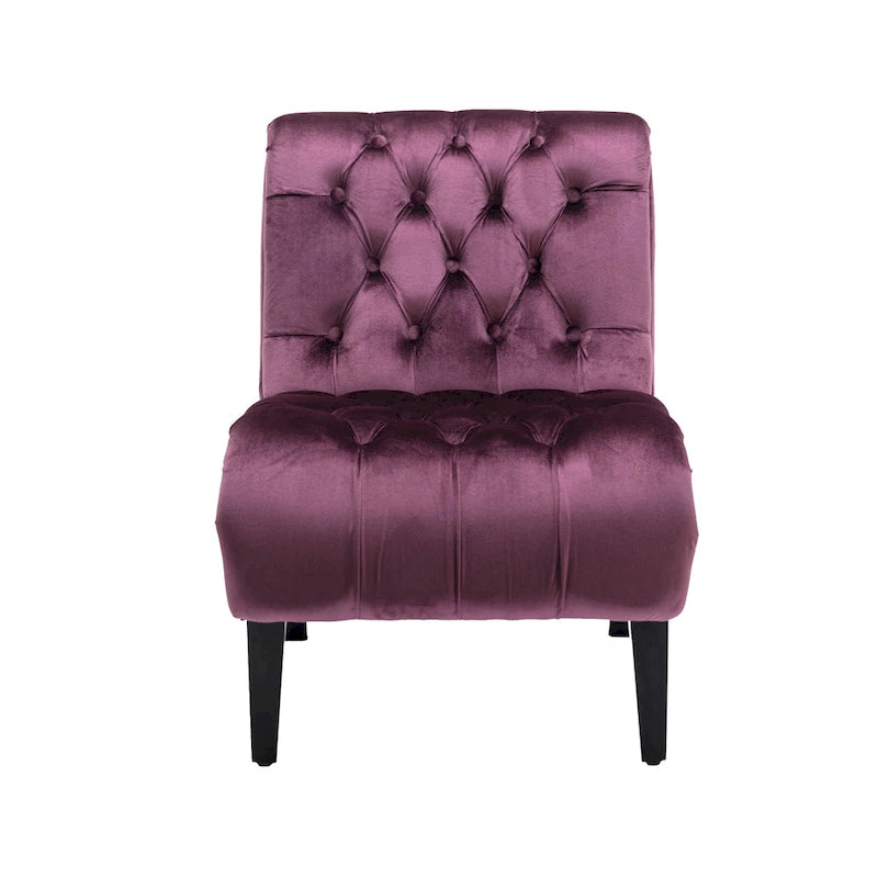 Velvet Barrel Accent Chair with Wood Legs – Single Seat, Multiple Colors