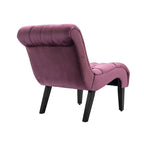 Velvet Barrel Accent Chair with Wood Legs – Single Seat, Multiple Colors
