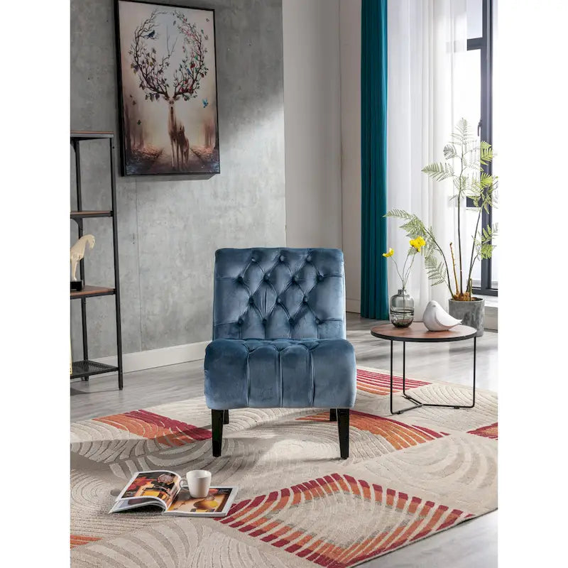 Velvet Barrel Accent Chair with Wood Legs – Single Seat, Multiple Colors