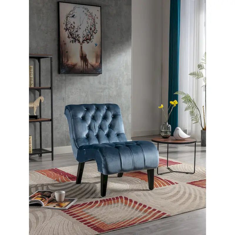 Velvet Barrel Accent Chair with Wood Legs – Single Seat, Multiple Colors