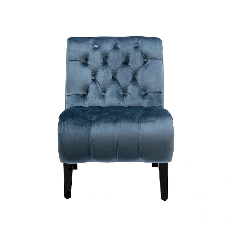 Velvet Barrel Accent Chair with Wood Legs – Single Seat, Multiple Colors