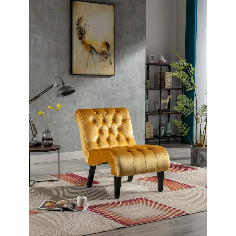 Velvet Barrel Accent Chair with Wood Legs – Single Seat, Multiple Colors