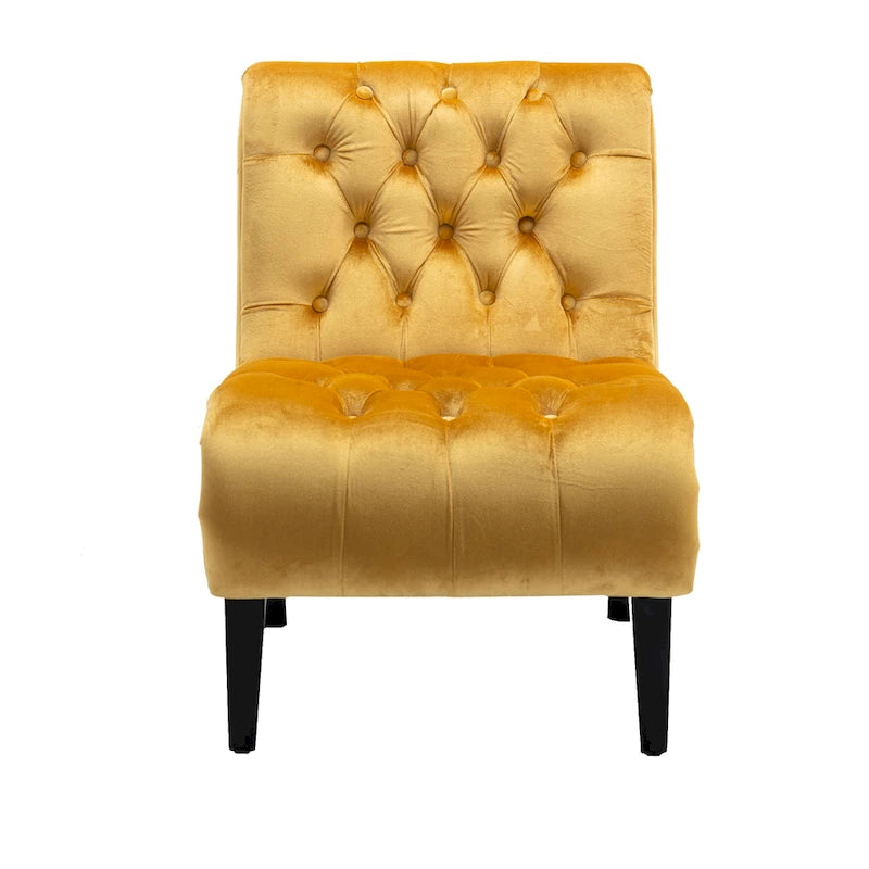 Velvet Barrel Accent Chair with Wood Legs – Single Seat, Multiple Colors