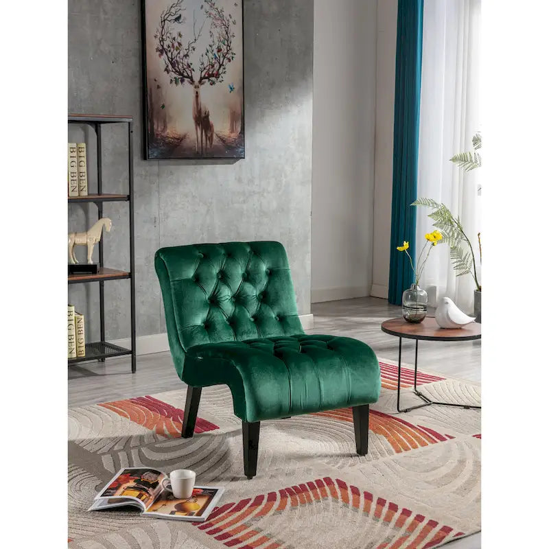 Velvet Barrel Accent Chair with Wood Legs – Single Seat, Multiple Colors
