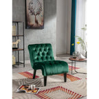 Velvet Barrel Accent Chair with Wood Legs – Single Seat, Multiple Colors