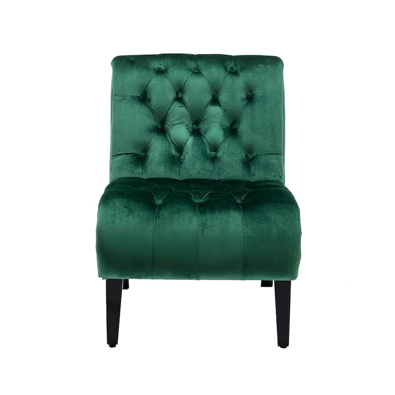Velvet Barrel Accent Chair with Wood Legs – Single Seat, Multiple Colors