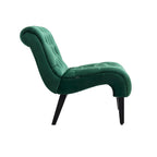 Velvet Barrel Accent Chair with Wood Legs – Single Seat, Multiple Colors