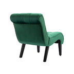 Velvet Barrel Accent Chair with Wood Legs – Single Seat, Multiple Colors
