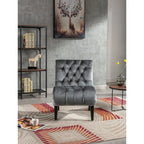 Velvet Barrel Accent Chair with Wood Legs – Single Seat, Multiple Colors