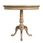Dark Brown Round Pedestal Accent Table, Traditional Style, Single