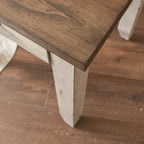 Two-Tone Rustic Ivory & Honey / Chocolate Brown 1-Drawer End Table