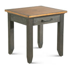 Two-Tone Rustic Ivory & Honey / Chocolate Brown 1-Drawer End Table