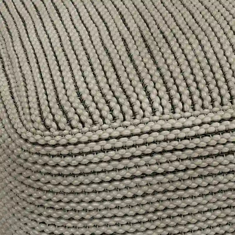 Cream Boho Square Pouf, Indoor/Outdoor, 1-Person